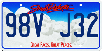 SD license plate 98VJ32