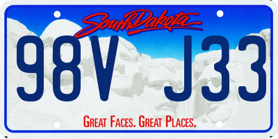 SD license plate 98VJ33