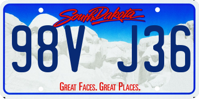 SD license plate 98VJ36