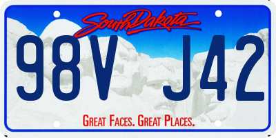 SD license plate 98VJ42