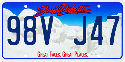 SD license plate 98VJ47