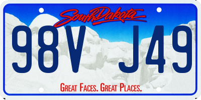 SD license plate 98VJ49