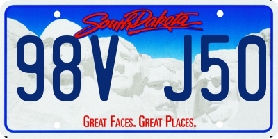 SD license plate 98VJ50