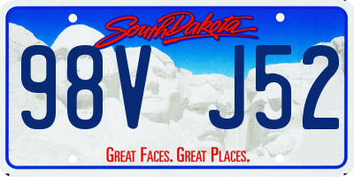 SD license plate 98VJ52