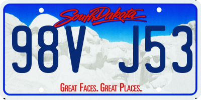 SD license plate 98VJ53