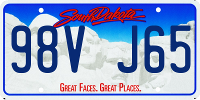 SD license plate 98VJ65