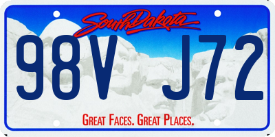 SD license plate 98VJ72