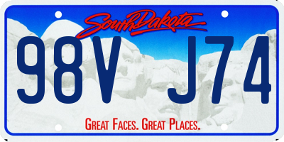 SD license plate 98VJ74
