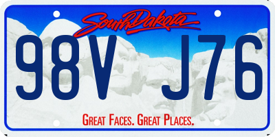 SD license plate 98VJ76