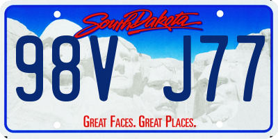 SD license plate 98VJ77