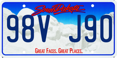 SD license plate 98VJ90