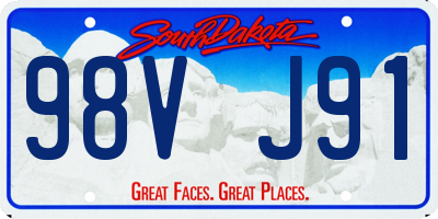 SD license plate 98VJ91
