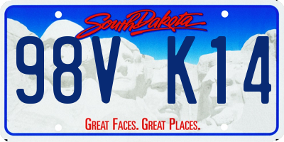 SD license plate 98VK14