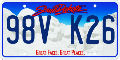 SD license plate 98VK26