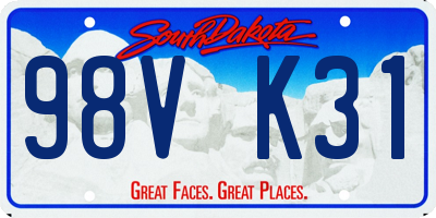 SD license plate 98VK31