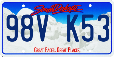SD license plate 98VK53
