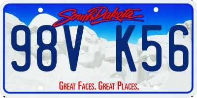 SD license plate 98VK56