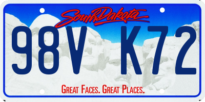 SD license plate 98VK72