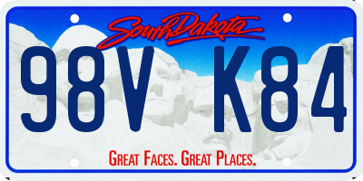 SD license plate 98VK84