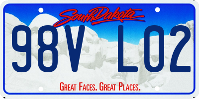 SD license plate 98VL02