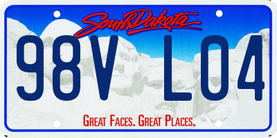 SD license plate 98VL04