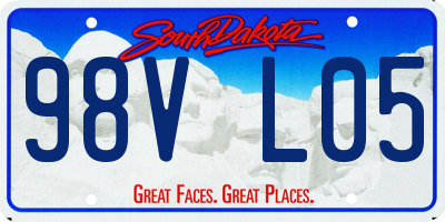 SD license plate 98VL05