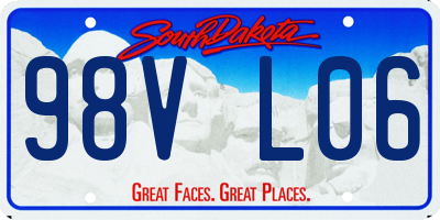 SD license plate 98VL06