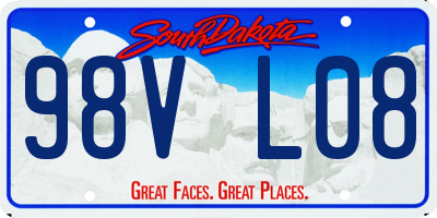 SD license plate 98VL08