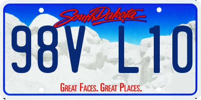 SD license plate 98VL10