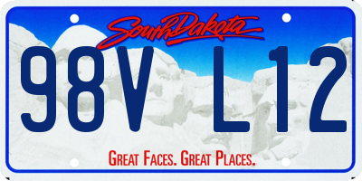 SD license plate 98VL12