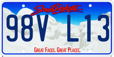 SD license plate 98VL13