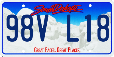 SD license plate 98VL18