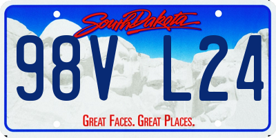SD license plate 98VL24
