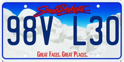 SD license plate 98VL30