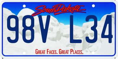 SD license plate 98VL34