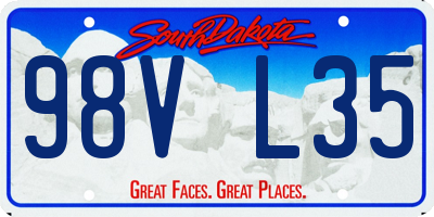 SD license plate 98VL35