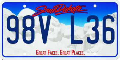 SD license plate 98VL36