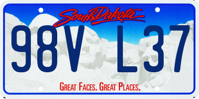 SD license plate 98VL37
