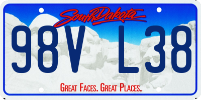 SD license plate 98VL38