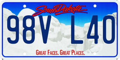 SD license plate 98VL40