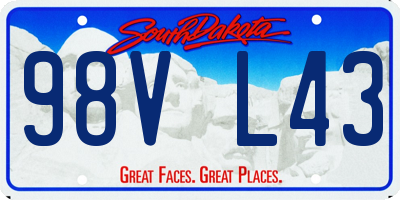 SD license plate 98VL43