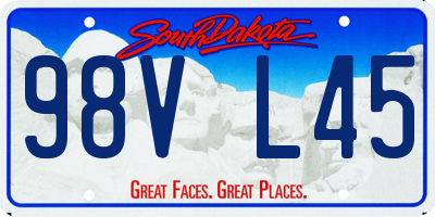 SD license plate 98VL45