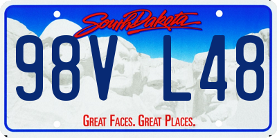 SD license plate 98VL48