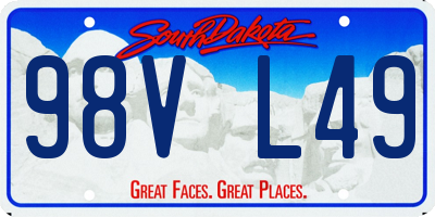 SD license plate 98VL49