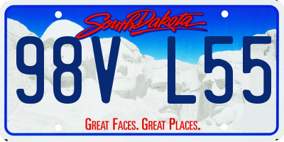 SD license plate 98VL55