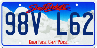 SD license plate 98VL62