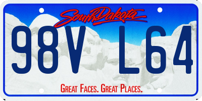 SD license plate 98VL64