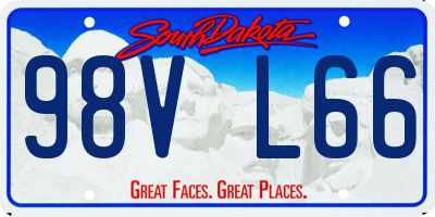 SD license plate 98VL66
