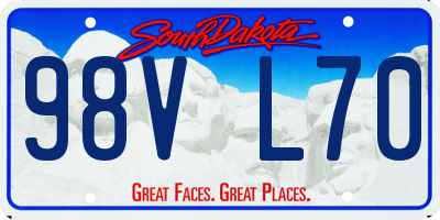 SD license plate 98VL70