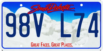 SD license plate 98VL74